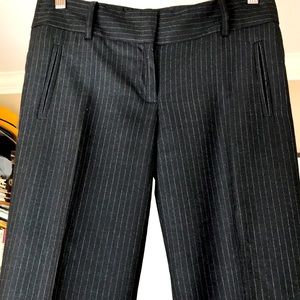 J. Crew Wide-leg Wool Pinstripe Slacks